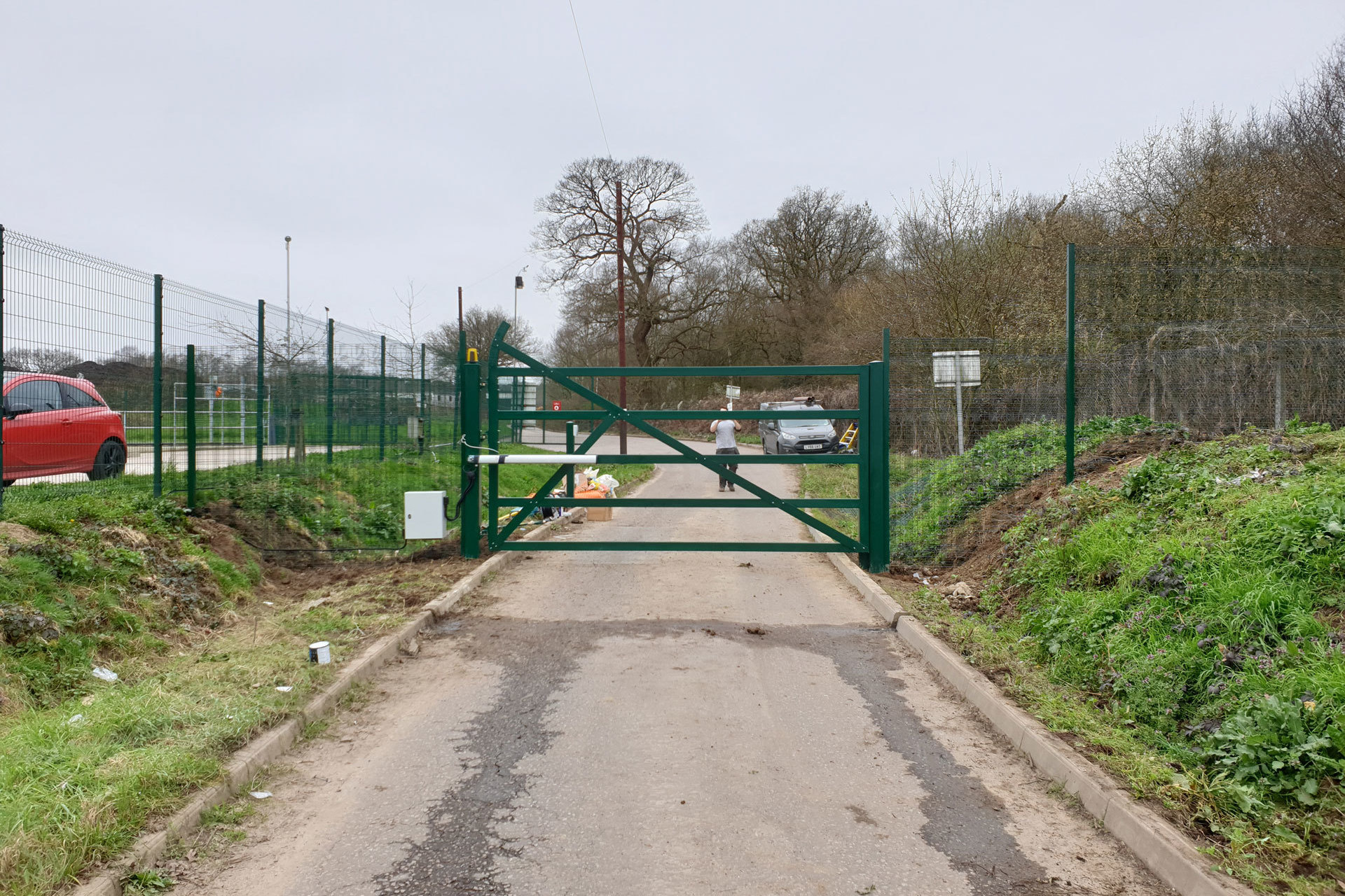 Green gate distant